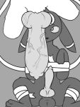 2023 animal_genitalia anthro balls big_knot big_penis black_balls black_body black_fur black_nose bound canine_genitalia digitigrade dominant dominant_anthro dominant_male duo ears_down eeveelution erection fur generation_2_pokemon generation_6_pokemon genitals high-angle_view kneeling knot looking_at_genitalia looking_at_penis looking_up lying male male/male monochrome nintendo on_back paws penis penis_size_difference pivoted_ears pokemon pokemon_(species) restrained restraints ribbons_(anatomy) sheath size_difference spread_legs spreading submissive submissive_anthro submissive_male sylveon thick_penis tuft umbreon vein veiny_penis white_body white_fur wtperv