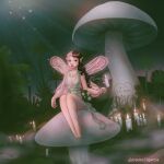 candle fairy female female/female fungus hi_res human insect_wings jorge_garcia mammal melanie_martinez mushroom solo tombstone wings