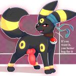 absurd_res arkoh arkoh_umbreon bandanna collar eeveelution feral generation_2_pokemon genitals hi_res kerchief knot male nintendo penis pokemon pokemon_(species) umbreon