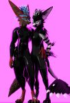 abs absurd_res acana_victus anthro armwear black_body black_fur black_latex blue_body blue_eyes blue_fur brown_body brown_fur clothed clothing cuffs_(clothing) duo fur glistening glistening_body hair hi_res huge_filesize isaacjexo jex latex latex_armwear latex_clothing latex_legwear legwear looking_at_viewer male male/male multicolored_body multicolored_fur multicolored_hair muscular muscular_male nexus_(acanavictus) red_body red_fur reflection rexouium rubber_clothing rubber_suit skinsuit smile smirk tail tight_clothing white_body white_fur