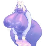 anthro big_breasts boss_monster bovid breasts caprine clothed clothing curvy_figure eyewear female floppy_ears fur glasses horn huge_breasts kenjo long_ears mammal mature_anthro mature_female robe smile solo thick_thighs toriel undertale undertale_(series) voluptuous white_body white_fur wide_hips
