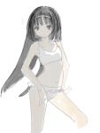  1girl 86thunder bad_drawr_id bad_id blue_eyes blunt_bangs bra character_request copyright_request cropped_legs expressionless frilled_panties frills hairband hand_on_own_thigh long_hair looking_at_viewer navel oekaki panties simple_background solo standing underwear white_background white_bra white_hairband white_panties 