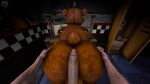3d_(artwork) absurd_res animatronic anthro balls bear big_butt box brown_body butt camera cassette_player cassette_tape clothing container controller digital_media_(artwork) drawing duo electronics five_nights_at_freddy&#039;s flashlight_(object) freddy_(fnaf) from_behind_position genitals hand_on_butt hat headgear headwear hi_res hot_dogging huge_butt human human_on_anthro interspecies leaning leaning_on_table locker machine male male/male mammal nsg_editor nude penis penis_on_butt poster_(object) remote_control robot scottgames security security_guard sex source_filmmaker tail television thick_thighs top_hat trash_can ursine vein veiny_penis vhs_tape watermark wide_hips