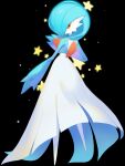  alternate_color black_background closed_mouth commentary_request full_body gardevoir highres looking_back mian_(3zandora) orange_eyes pokemon pokemon_(creature) shiny_pokemon smile solo star_(symbol) 