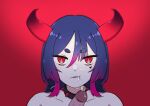  choker cum cum_in_mouth cumdrip demon_girl demon_horns facial facial_tattoo fellatio goth_fashion highres horns misplaced_genitals non-web_source oral penis_head tattoo 