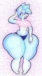 absurd_res abunbot anthro balloon canid canine canis clothed clothing digital_media_(artwork) flat_chested girly hi_res inflatable male mammal solo thick_thighs wide_hips wolf