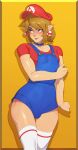 2024 absurd_res blue_eyes blush bulge clothed clothing combos-n-doodles cosplay crossover crossover_cosplay girly hi_res humanoid humanoid_pointy_ears hylian link male mario mario_bros nintendo solo the_legend_of_zelda