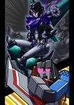  1boy 1girl armor boots breasts chiyoko_(chokochokotto) colored_skin curvy decepticon grey_skin heart heart-shaped_pupils helmet highres mecha mechanical_wings robot shoulder_armor slipstream_(transformers) starscream symbol-shaped_pupils transformers wings 