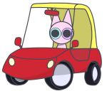 alpha_channel ambiguous_gender car cozy_coupe domestic_cat driving felid feline felis gooblie_2 inside_car little_tikes mammal silly simple_background solo toddler_car toony toy_car transparent_background vehicle