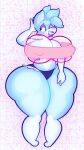 absurd_res abunbot anthro balloon balloon_fetish bimbofication clothed clothing digital_media_(artwork) girly hi_res inflatable lips male simple_background smile solo thick_thighs wide_hips