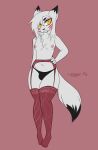 :3 absurd_res anthro bulge clothing cumcadaver curvy_figure eyeliner eyeshadow girly hi_res lingerie makeup male mammal panties solo thick_thighs underwear wide_hips