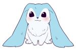 2channel black_eyes blue_body blue_fur feral fur kenma-kun lagomorph leporid male mammal nan-j rabbit solo