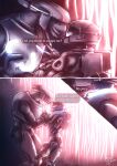  absurd_res alien armor bioluminescence collar comic duo english_text female glowing glowing_collar glowing_plants halo_(series) hi_res human larger_male looking_at_another male mammal mandibles microsoft outside qwertyas1 sangheili size_difference smaller_female spartan_(halo) text video_games xbox_game_studios 
