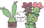  cactus generation_5_pokemon maractus nintendo oagoner open_mouth plant pokemon pokemon_(species) solo 