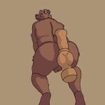  anthro balls butt fur genitals hi_res male male/male nude reichik simple_background solo tail 