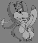  animal_humanoid anthro balls big_balls big_pecs big_penis big_tail broad_shoulders canid canid_humanoid canine canine_humanoid digital_drawing_(artwork) digital_media_(artwork) fox fox_humanoid fur genitals greyscale hi_res huge_balls huge_pecs huge_penis humanoid hyper hyper_genitalia hyper_penis male mammal mammal_humanoid monochrome multicolored_body multicolored_fur muscular pecs penis saggy_balls shaded sketch solo tail thick_thighs volfen_(volfenf) volfenf wide_hips 