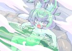  blush embarrassed female genitals green_body green_hair hair league_of_legends nipples omizo_omizo pussy riot_games tencent third-party_edit vex_(lol) yordle 