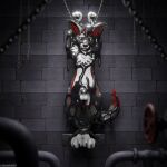  1:1 1shima 3d_(artwork) 4k absurd_res against_surface against_wall ambiguous_fluids animal_genitalia animal_penis anthro anthro_on_anthro arms_tied balls basement bdsm bdsm_gear bdsm_outfit biped black_claws black_goo black_latex black_nose blender_(artwork) blender_cycles blue_eyes bondage bound brick_wall canid canine canine_genitalia canine_penis canis chain chastity_cage chastity_device claws covered_in_slime cuff_(restraint) depth_of_field digital_media_(artwork) dragonplayer dripping feet fox freakhound fur genitals goo_transformation grey_body grey_fur hair hands_behind_head hanging_by_arms hi_res hindpaw inside knot latex legs_tied liquid liquid_latex male mammal metal_chastity_cage metal_cuffs multicolored_body open_mouth paws penis pink_penis pipe raised_arms red_body red_fur reflection restraints slim slim_anthro slim_male slim_sub slime solo submissive submissive_male suspended_in_midair suspension tail teeth transformation wall_(structure) white_balls white_body white_fur wolf wrists_tied 