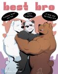 2024 adopted_(lore) adoptive_brother_(lore) adoptive_brothers_(lore) adoptive_sibling_(lore) anthro barazoku bear bear_hug biceps big_muscles blush brown_bear cartoon_network clenched_teeth dated dialogue dot_eyes english_text eyebrows eyes_closed frown fur giant_panda grizzly_(we_bare_bears) grizzly_bear group heart_symbol hi_res hug ice_bear_(we_bare_bears) kemono male male/male mammal manwiched muscular muscular_anthro muscular_male nude open_mouth open_smile panda_(we_bare_bears) pecs polar_bear pseudo_incest_(lore) sandwiched shan_yao_jun signature simple_background smile teeth text trio tuft ursine we_bare_bears x_(social_media) x_corporation 