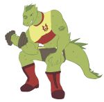  anthro boxers_(clothing) bulge clothing lizard male masters_of_the_universe mattel muscular naughtypelli netflix pecs reptile rogelio scalie she-ra_and_the_princesses_of_power smile solo underwear weights 