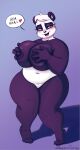  anthro big_breasts blush breast_squish breasts female giant_panda hi_res holding_breast huge_breasts lapinbeau mammal nude open_mouth open_smile simple_background smile solo squish sueli_(joaoppereiraus) ursid 