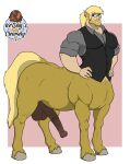  1ceberg absurd_res animal_genitalia animal_penis balls big_balls big_penis centaur clothed clothing equid equid_taur equine_penis erection eyewear genitals glasses hands_on_hips hi_res hooves humanoid_taur looking_at_viewer male mammal mammal_taur muscular muscular_male partially_clothed penis solo standing taur topwear vest 