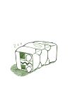  animal_focus bug charjabug commentary_request full_body highres lineart lying monochrome no_humans on_side open_mouth pokemon pokemon_(creature) sharp_teeth simple_background sleeping teeth v_(govvvvw) white_background zzz 