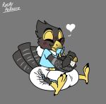  &lt;3 anthro avian bird blush diaper falcon falconid male nephy_abdl_(peregrine) pacifier peregrine_falcon plushie poofbuttrocky solo 