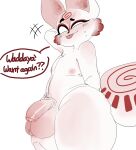  absurd_res anthro balls big_balls canid canine flaccid fox fur genitals hi_res male mammal mao mirchancey nude penis slightly_chubby solo thick_thighs tongue tongue_out white_body white_eyes white_fur wide_hips 