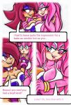  big_breasts blue_eyes breasts clothing connie_the_hedgehog duo echidna eulipotyphlan female female/female fur gloves hair handwear hedgehog hi_res mammal monotreme pink_body pink_eyes pink_fur pink_hair purple_hair sky_the_echidna unknown_artist 
