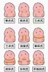  chinese_text comparing genitals humanoid_genitalia humanoid_penis male not_furry penis penis_creature pink_penis simple_background simple_eyes text 