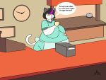  anthro big_breasts breasts deltarune felid feline female hi_res mammal obese obese_female overweight overweight_female pregnant solo undertale_(series) video_games 