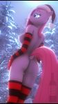  alcohors anthro breasts butt christmas clothing equine female friendship_is_magic holidays horse legwear mammal mostly_nude my_little_pony nipples pinkie_pie_(mlp) pony pussy side_boob stockings 