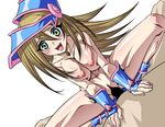  1girl :d blonde_hair blush blush_stickers body_blush boots breast_squeeze breasts censored choker cowgirl_position dark_magician_girl detached_sleeves dutch_angle girl_on_top green_eyes hajime_shindo happy_sex hat helm helmet hetero invisible_penis jewelry large_breasts long_hair necklace nipples nude open_mouth pov pussy sex simple_background smile solo_focus spread_legs straddling uncensored vaginal yuu-gi-ou yuu-gi-ou_duel_monsters 