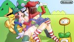  2girls bar_censor bestiality bisexual breast_grab breasts censor_bar censored flower genderswap grabbing group_sex hat luigi mario mario_(series) multiple_girls mushroom nintendo panties penis pussy sex star super_mario_bros super_mario_bros. threesome underwear vagina vaginal what yuri 