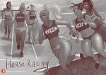  absurd_res comic equid equine female group hi_res horse human mammal racing splashtf sport transformation 