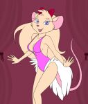  accessory aged_up anthro breasts cleavage clothed clothing colored digital_media_(artwork) disney female hair hair_accessory hair_bow hair_ribbon hi_res long_hair looking_at_viewer mammal mouse murid murine nezumiyuki_(artist) olivia_flaversham open_mouth ribbons rodent side_boob solo the_great_mouse_detective under_boob 