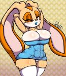  aged_up anthro big_breasts blush breasts cream_the_rabbit eyeshadow female genitals hi_res huge_breasts lagomorph leporid lipstick makeup mammal pachislot pussy rabbit sega solo sonic_the_hedgehog_(series) 