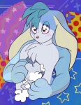  abstract_background absurd_res ambiguous_gender animate_inanimate anthro beefparty big_eyes blue_body blue_fur blush cute_expression cute_eyes domestic_rabbit floppy_ears fur hair head_tuft hi_res lagomorph leporid lidded_eyes living_plushie lop_ears lop_rabbit mammal mouthless oryctolagus pastel paws plushie plushie-like plushie_gore plushification plushophilia psychedelic psychedelic_background rabbit red_nose rip ripping seam_(sewing) shy solo stitch_(sewing) stuffing tired torn_body tuft 