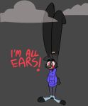  absurd_res anthro big_ears black_body black_fur buckteeth cheek_tuft clothing facial_tuft footwear fur grey_background grey_body grey_fur hand_in_pocket hands_in_both_pockets hi_res hoodie huge_ears humor hyper_ears lagomorph leporid male mammal nix_(the_xing1) open_mouth open_smile pockets purple_clothing purple_hoodie purple_topwear rabbit raised_tail red_eyes simple_background smile socks solo sweatpants teeth the_xing1 toe_socks topwear tuft wide_eyed 