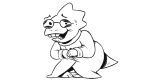  alphys anthro barefoot black_and_white bodily_fluids buckteeth clothing coat eyewear feet female glasses hi_res lab_coat lizard looking_at_viewer monochrome morenzoloraes narrowed_eyes nervous open_mouth open_smile pigeon_toed reptile scalie simple_background smile solo sweat teeth thick_tail topwear undertale undertale_(series) video_games 