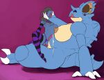  abdominal_bulge anal anthro deino duo feminization girly gynomorph hi_res intersex intersex/male male nidoqueen nintendo pok&eacute;mon pok&eacute;mon_(species) size_difference thelionfish video_games 