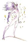  angry anthro breasts canid canine claws digitigrade esper featureless_breasts featureless_crotch female final_fantasy final_fantasy_vi flowing_hair front_view fur hair looking_at_viewer mammal navel nude official_art open_mouth purple_body purple_fur purple_hair sharp_teeth simple_background small_breasts solo square_enix standing teeth terra_branford three-quarter_view tiptoes trance_tina_branford video_games white_body white_fur yellow_sclera yoshitaka_amano 