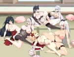  6+girls absurdres ahoge alternate_costume animal_ear_fluff apron atago_(azur_lane) azur_lane belfast_(azur_lane) bikini black_bikini black_choker black_garter_straps black_gloves black_hair black_legwear black_panties blonde_hair blush braid breasts breasts_out bridal_gauntlets broken broken_chain brown_eyes chain china_dress chinese_clothes choker clothing_aside cocktail_dress crown_braid dress earrings evening_gown flag_print flower french_braid frilled_apron frills full-face_blush german_flag_bikini gloves hair_between_eyes hair_flower hair_ornament hair_ribbon highres huge_breasts indoors jewelry lace-trimmed_legwear lace_trim large_breasts lexus_(4772) licking licking_finger long_hair looking_at_another m_legs maid_headdress mismatched_bikini mole mole_under_eye multicolored_bikini multicolored_clothes multicolored_hair multiple_girls naughty_face nightgown nipples official_alternate_costume panties panties_aside pillow prince_of_wales_(azur_lane) prince_of_wales_(sun_shining_upon_windsor)_(azur_lane) prinz_eugen_(azur_lane) prinz_eugen_(unfading_smile)_(azur_lane) purple_dress pussy_juice red_choker red_dress red_eyes red_flower red_hair red_panties ribbon saliva see-through short_hair silver_hair sirius_(azur_lane) sleeveless sleeveless_dress spread_legs streaked_hair swimsuit taihou_(azur_lane) taihou_(forbidden_feast)_(azur_lane) thigh_strap thighhighs tongue tongue_out tribadism tribadism_through_clothing two-tone_hair underwear very_long_hair wet white_apron white_bikini white_dress white_hair white_legwear white_ribbon yuri 