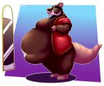  2017 anthro belly big_belly biped brown_body clothed clothing hi_res male mammal master_splinter mirror morbidly_obese morbidly_obese_male murid murine obese obese_male overweight overweight_male pink_nose rat rodent snozzy solo teenage_mutant_ninja_turtles 