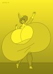  2013 anthro big_breasts bonnie_(satsumalord) bottomwear breasts clothing digital_media_(artwork) female footwear hair hi_res huge_breasts hyper hyper_breasts lagomorph leporid mammal monochrome open_mouth pants rabbit satsumalord shirt shoes solo topwear 