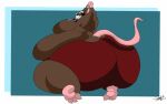  2015 anthro belly big_belly big_butt big_moobs brown_body butt joe-anthro male mammal master_splinter moobs morbidly_obese morbidly_obese_male murid murine obese obese_male overweight overweight_male pink_nose rat rodent solo teenage_mutant_ninja_turtles 