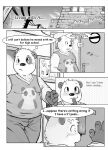  2010 anthro biped blush bottomwear clothing comic english_text gazpacho giant_panda hi_res humanoid_hands inside male mammal overweight overweight_male pants shirt solo text topwear ursid 