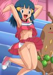  cheerleader hikari_(pokemon) lowres no_panties photoshop pokemoa pokemon pussy smile soara sudowoodo uncensored upskirt 