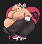  2022 anthro bat_wings blue_eyes bodily_fluids breasts chiropteran cleavage clothed clothing feet female gloves handwear hi_res mammal membrane_(anatomy) membranous_wings morbidly_obese morbidly_obese_anthro morbidly_obese_female obese obese_anthro obese_female overweight overweight_anthro overweight_female rouge_the_bat sega smokii solo sonic_the_hedgehog_(series) standing sweat thick_thighs torn_clothing wide_hips wings 